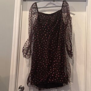 Valentines Black and red Heart Dress